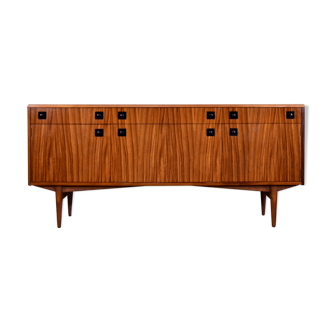 Midcentury Tigerwood Sideboard / Dresser. Vintage Modern / Danish / Retro / Scandinavian Style.