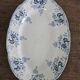 Oval plate faience Longwy model Joinville n*243 blue ironstone