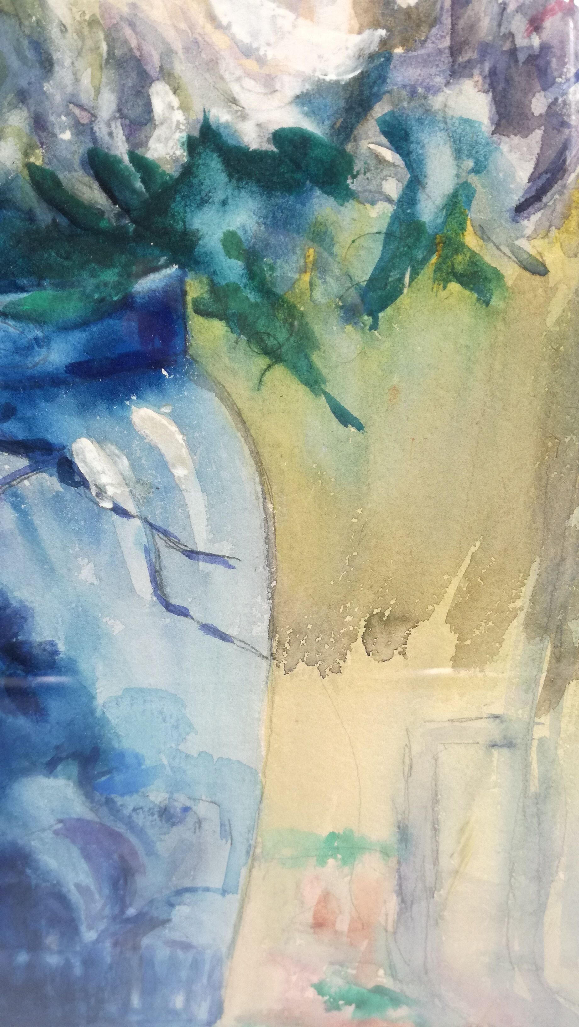 Table gouache on paper bouquet of flowers S.Leconte