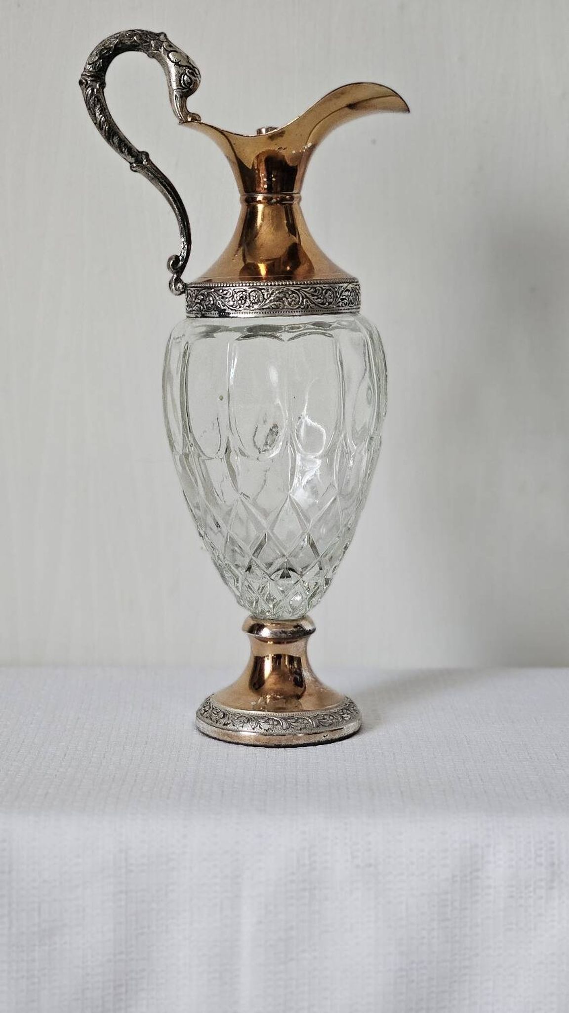 Carafe Italienne métal argenté vintage