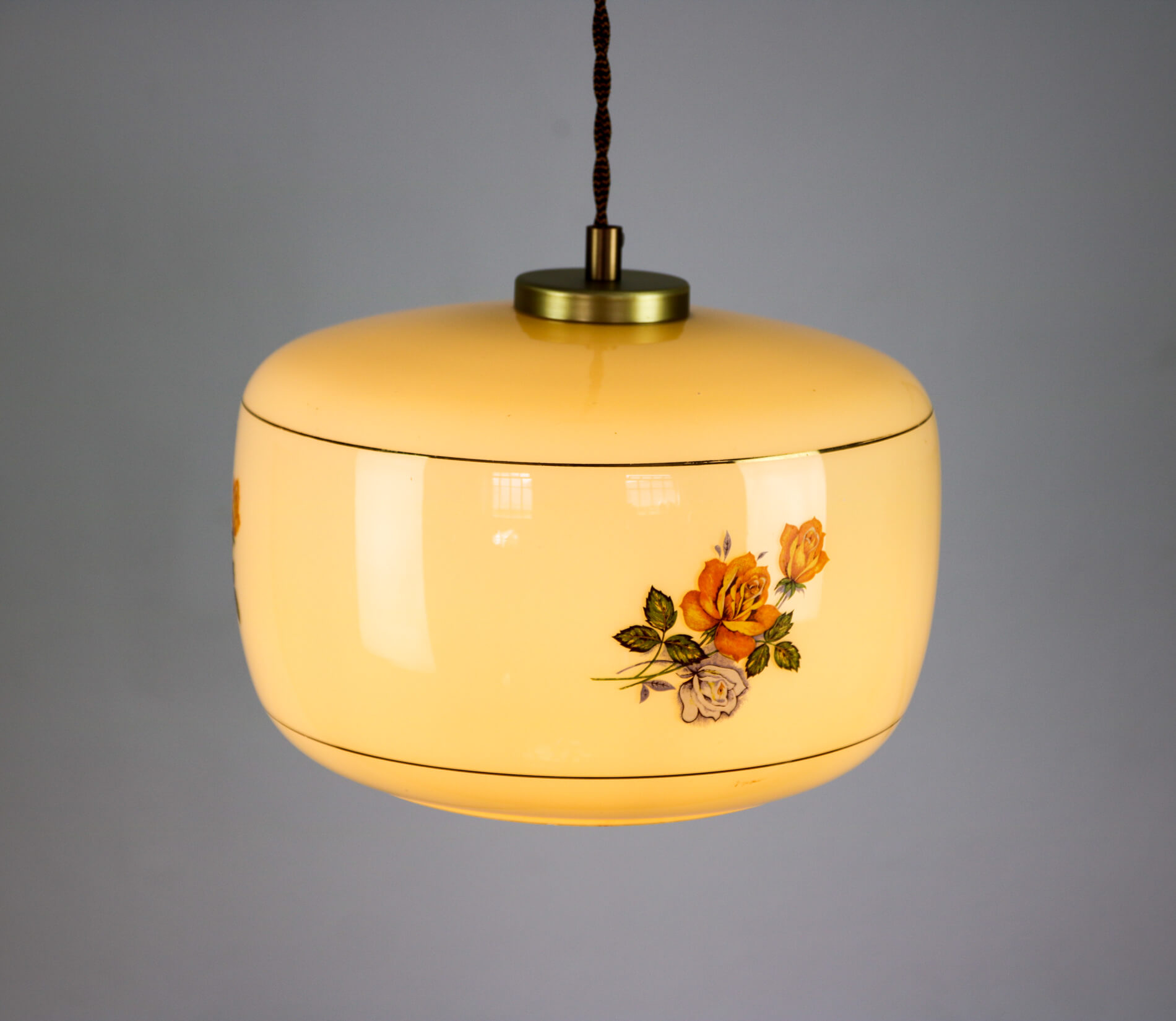 Vintage glass pendant light