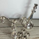 Silver-plated metal chandelier with 4 lights, Christofle