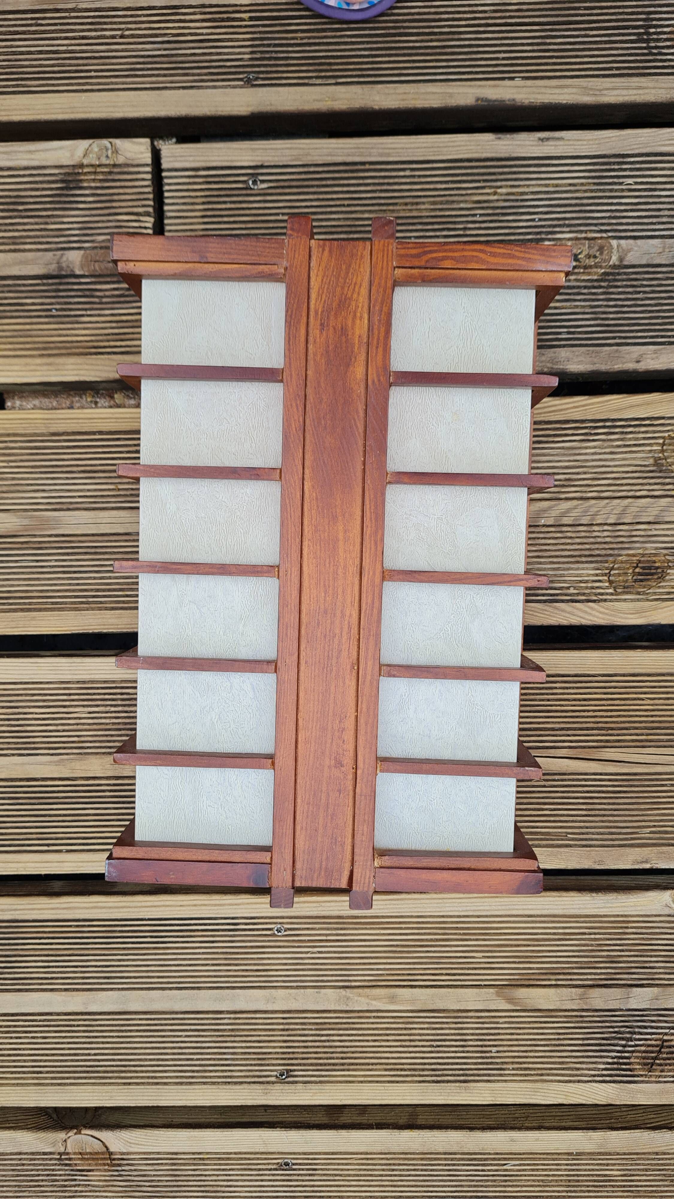 Vintage Asian style wooden wall lamp sold individually