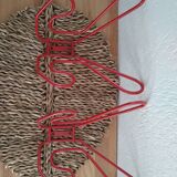Pair of hooks in red metal