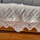 Old handmade crochet bed cover