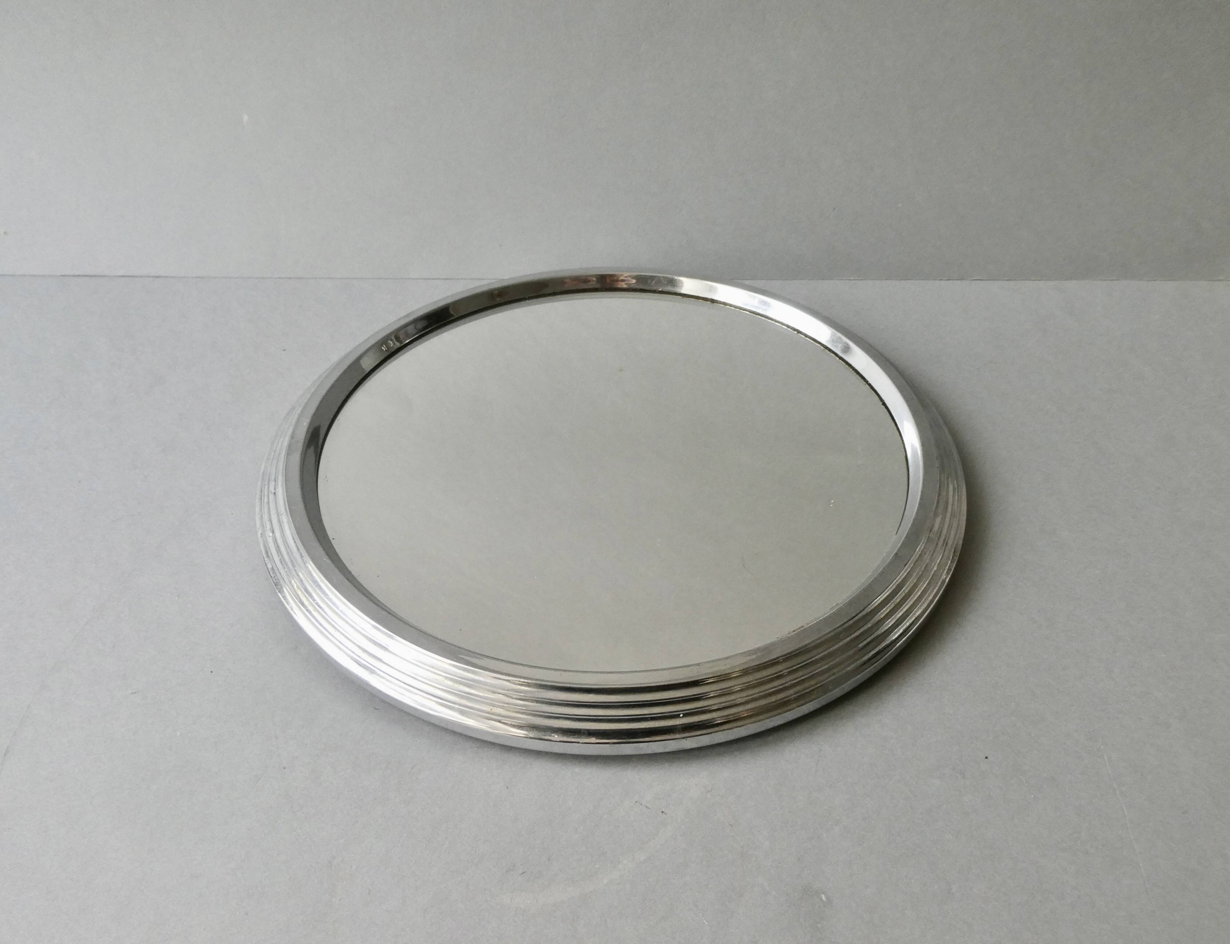 Mirror with aluminum tower, Art Deco