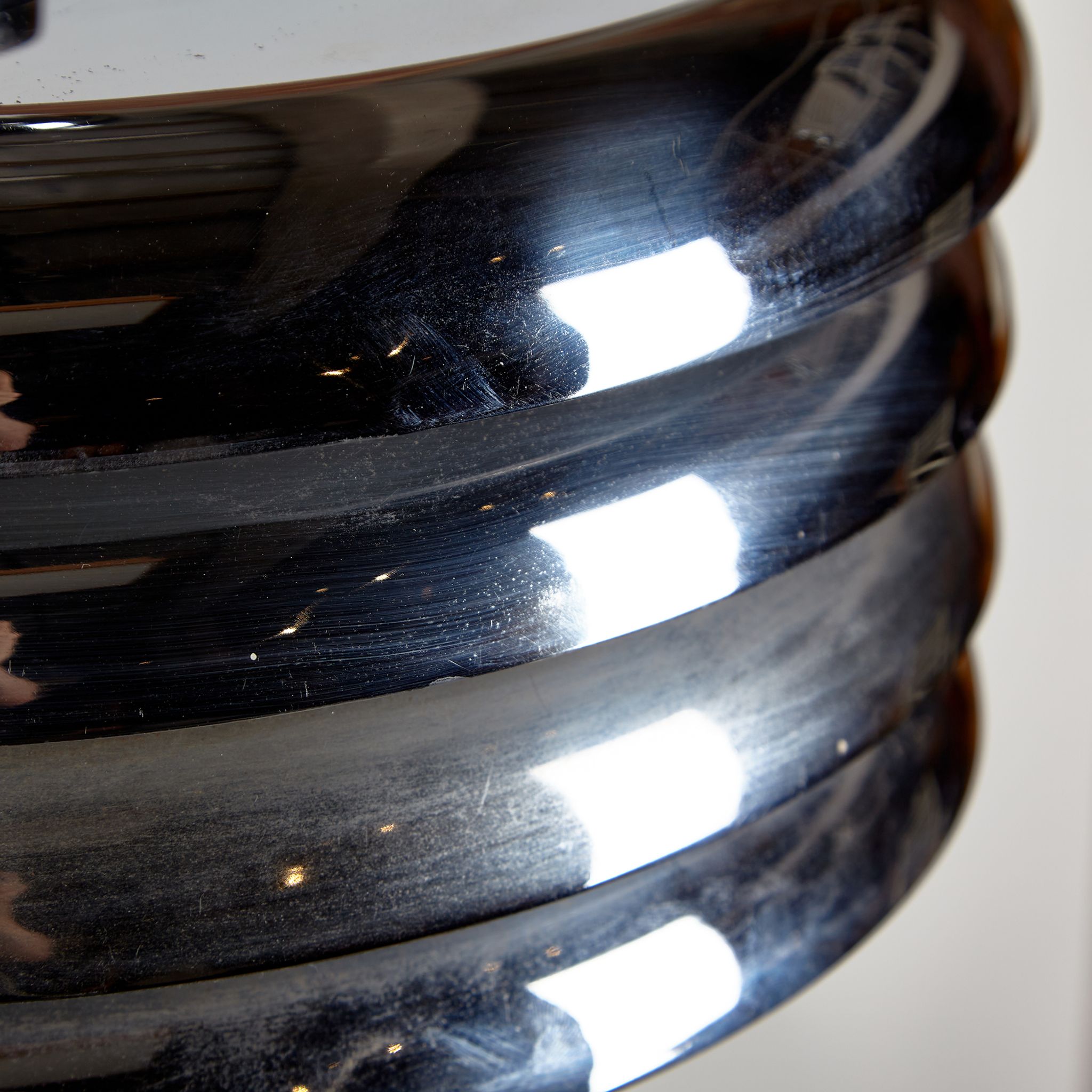 Chrome four-lamella metal pendant by borsfay tamás