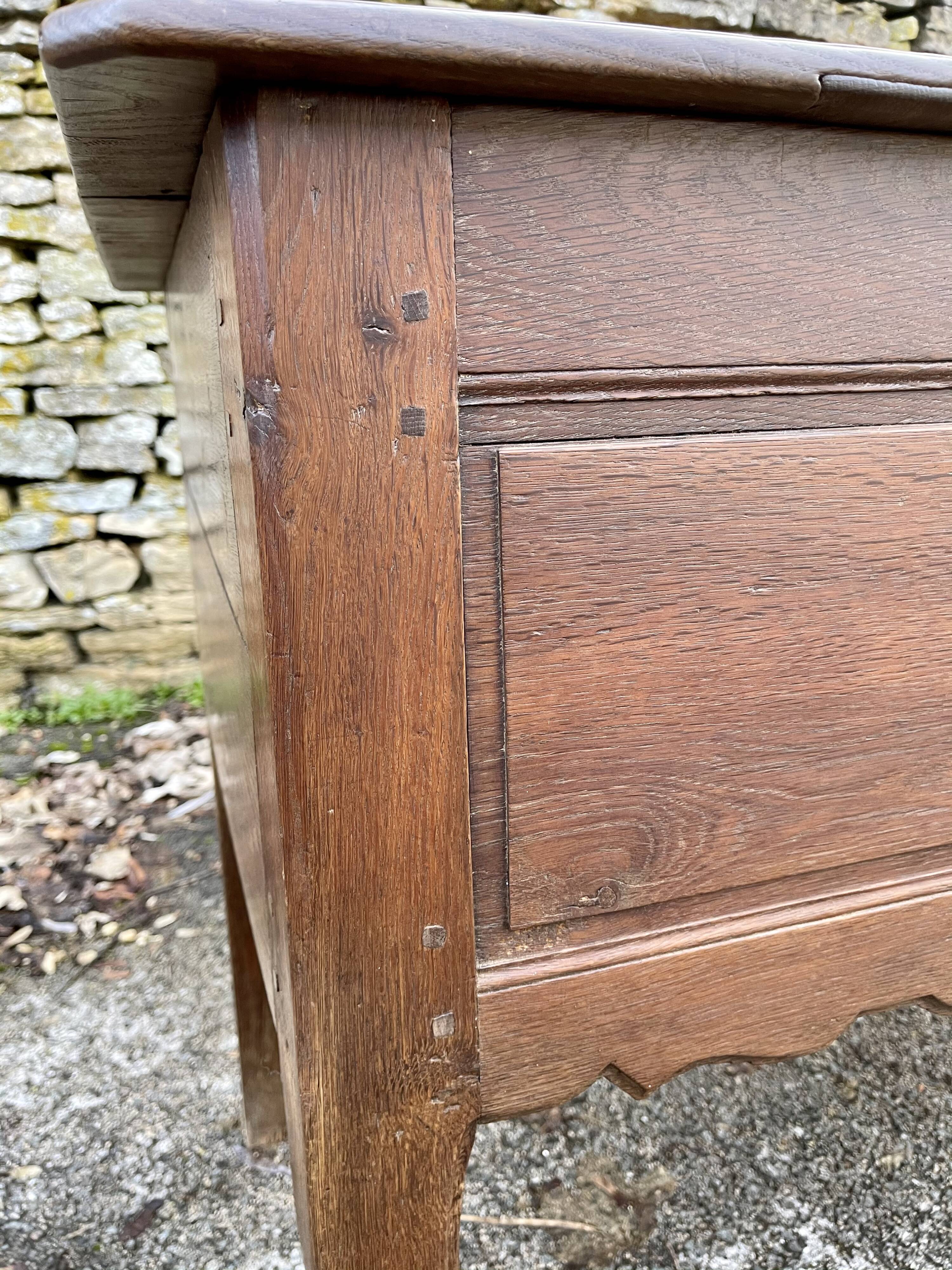 Chest , old 18th century oak