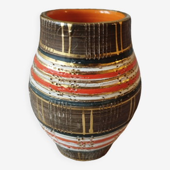 Superbe vase vintage en ceramique allemande ou suisse annees 60