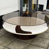 Table basse ronde de l'ère spatiale