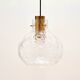 Mid-Century Bubble Glass & Brass Ceiling Light/Pendant by Helena Tynell for Limburg, Germany, 1960s