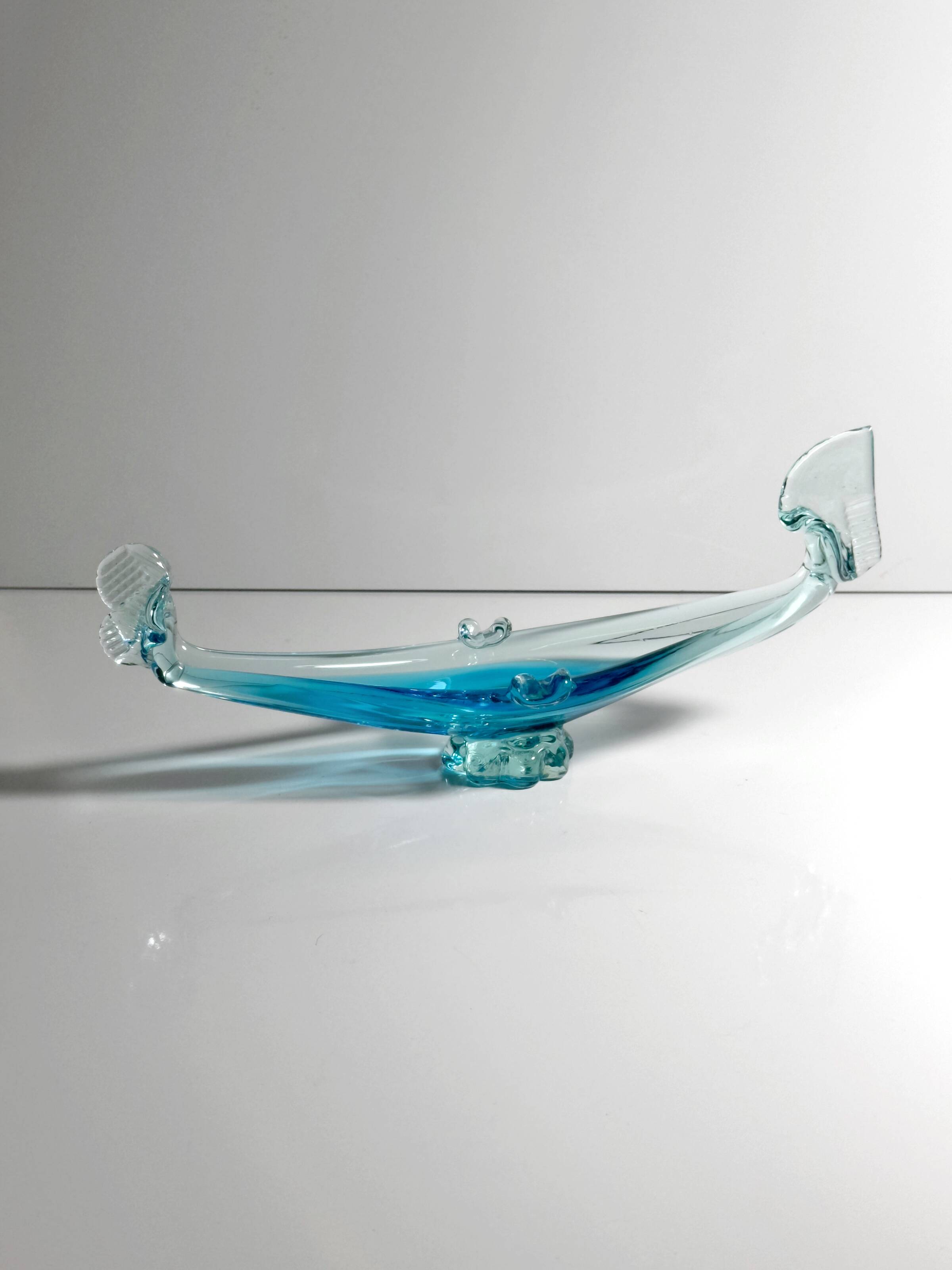 Murano Glass Ash Tray in Gondola Shape -1980s