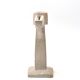 Moroccan candle holder in carved white beige stone, 1970s.