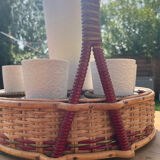 Jug and glasses for orangeade service