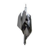Hanging space age stainless steel