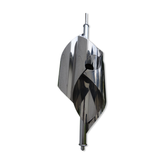 Hanging space age stainless steel
