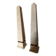 Pair of obelisk in bone marquetry, 70s