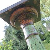 Doric style column in patinated wood, 19th century