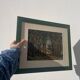 Peinture ancienne paysage breton cadre bois