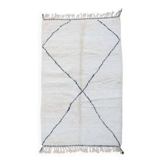 Tapis beni ouarain traditionnel fait main