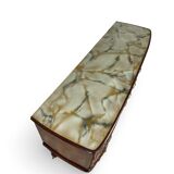 Commode en placage de palissandre avec plateau en onyx vert