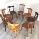 Ensemble de 8 chaises bistrot dépareillées