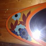Art Deco oval mirror 100x38cm