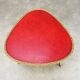 Table d'appoint tripode osier rouge années 50