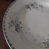 Round serving dish iron earth Ht Boulenger & Cie Choisy le Roi decor Roscoff