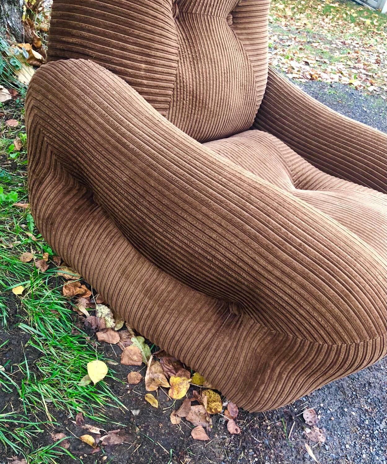 Vintage corduroy armchair