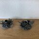 2 vintage flower candle holders