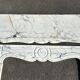 Paonazzo white marble Louis-style flat fireplace