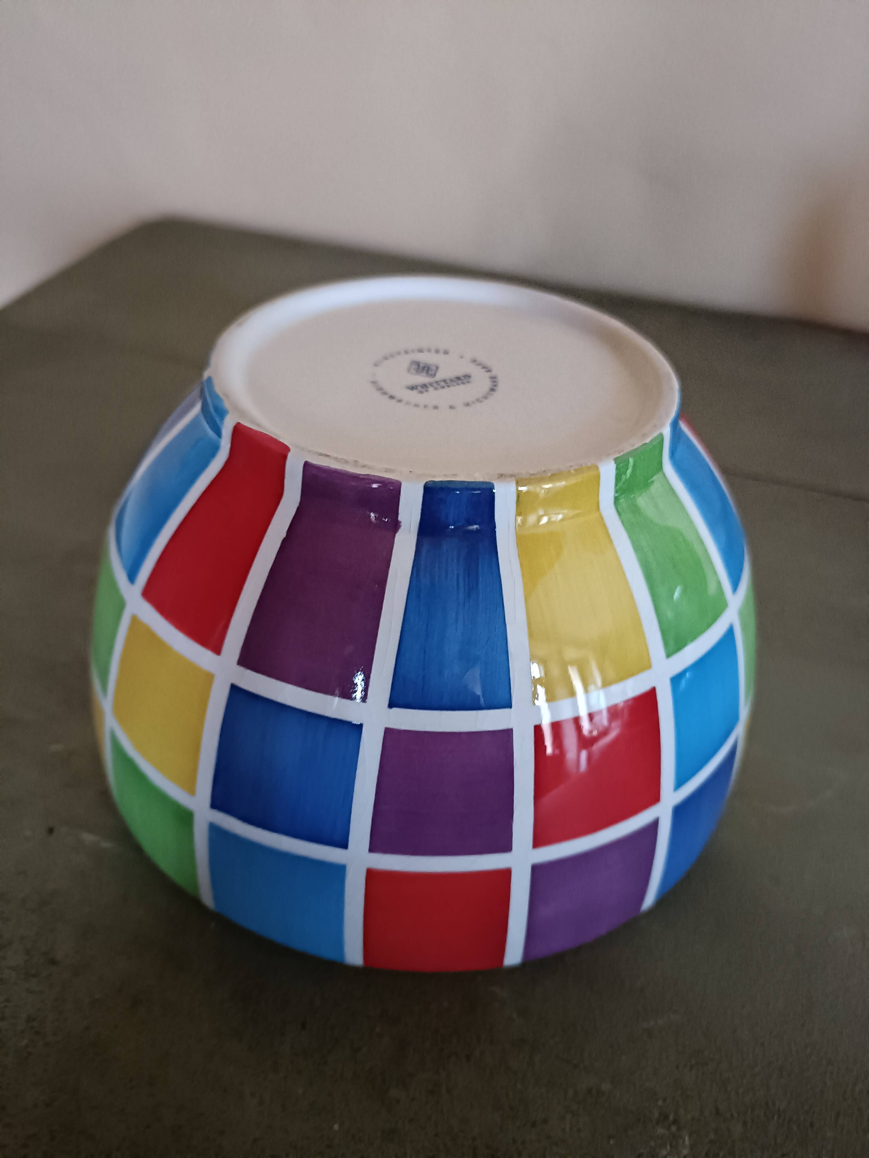 Grand bol faïence peint main
