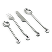 Stainless steel spiral cutlery