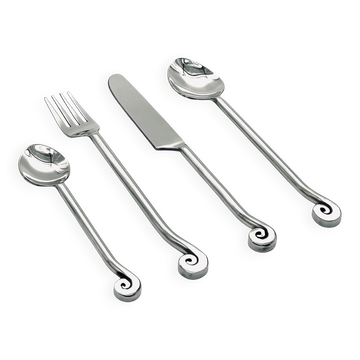 Stainless steel spiral cutlery