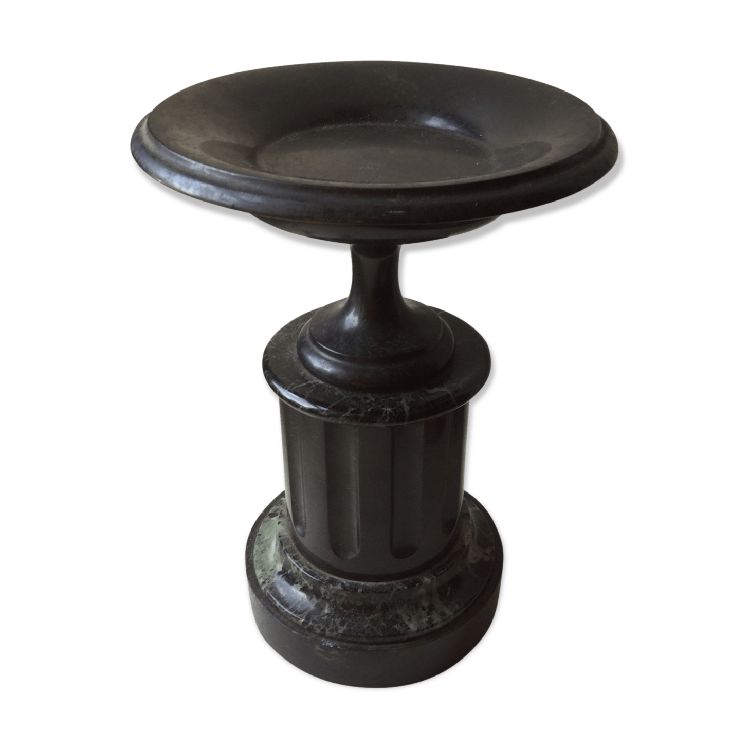 Black marble candlestick.