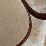 Set of 4 curved wooden armchairs