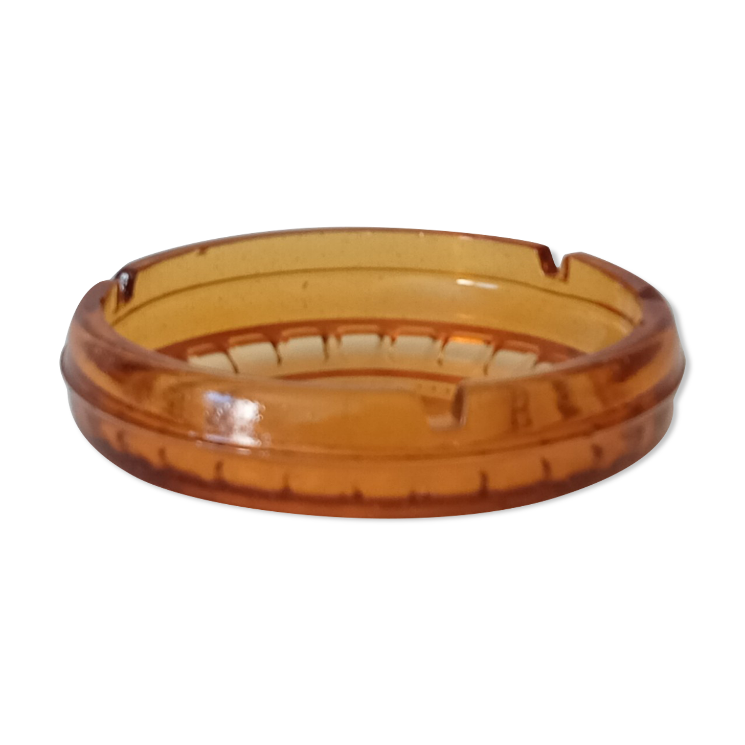 Vintage amber ashtray 60-70s