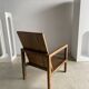 Fauteuil en bois naturel (teck) design minimaliste