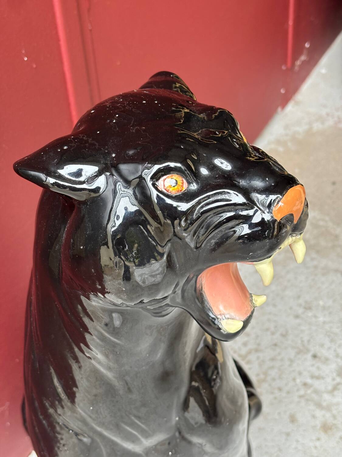 Black panther in terracotta, Italy 1970