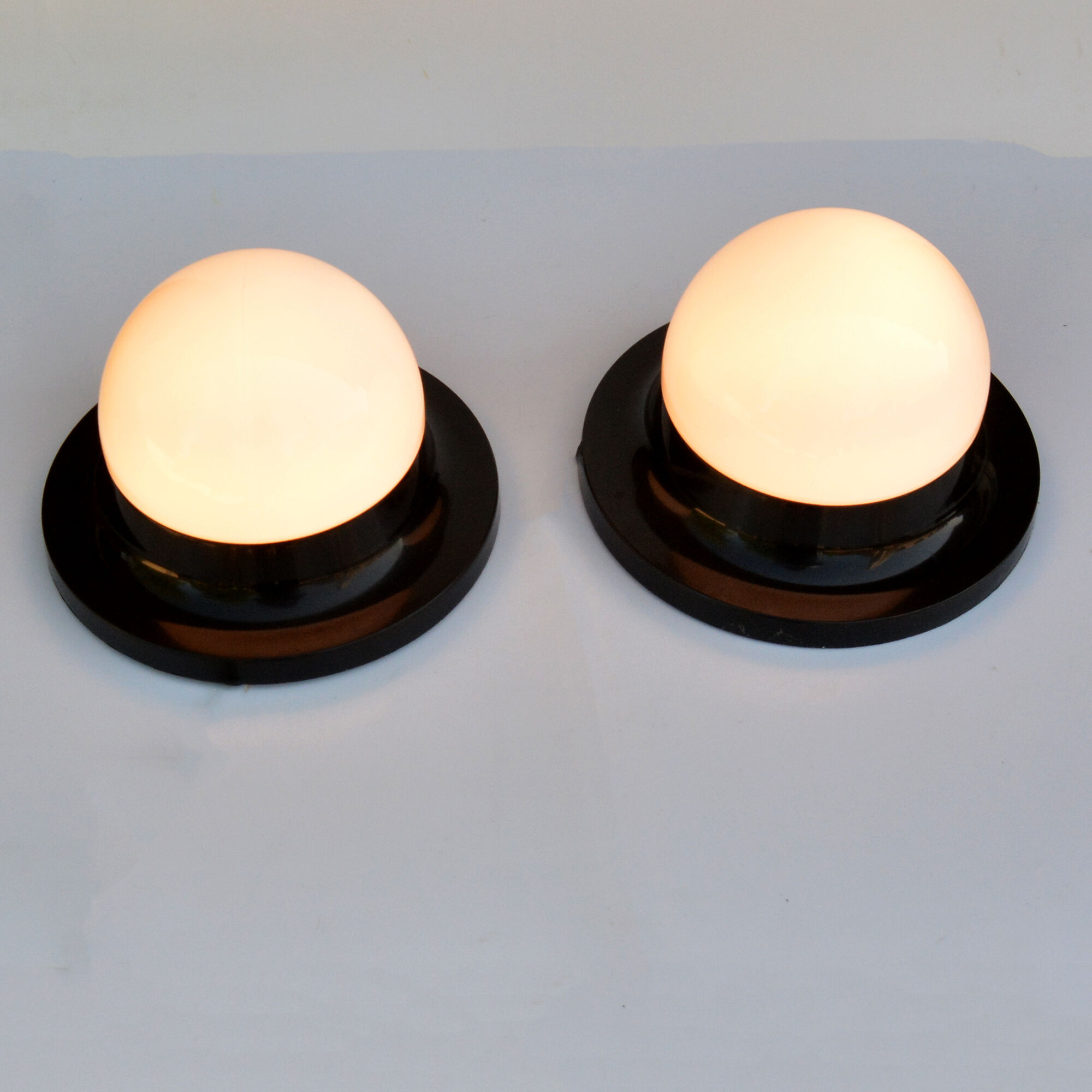 1970s a minimalist pair of plafonds, Polam Radom, Poland