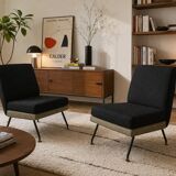 Pair of vintage armchairs from the 1950s – modernist spirit
