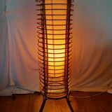 Vintage bamboo floor lamp