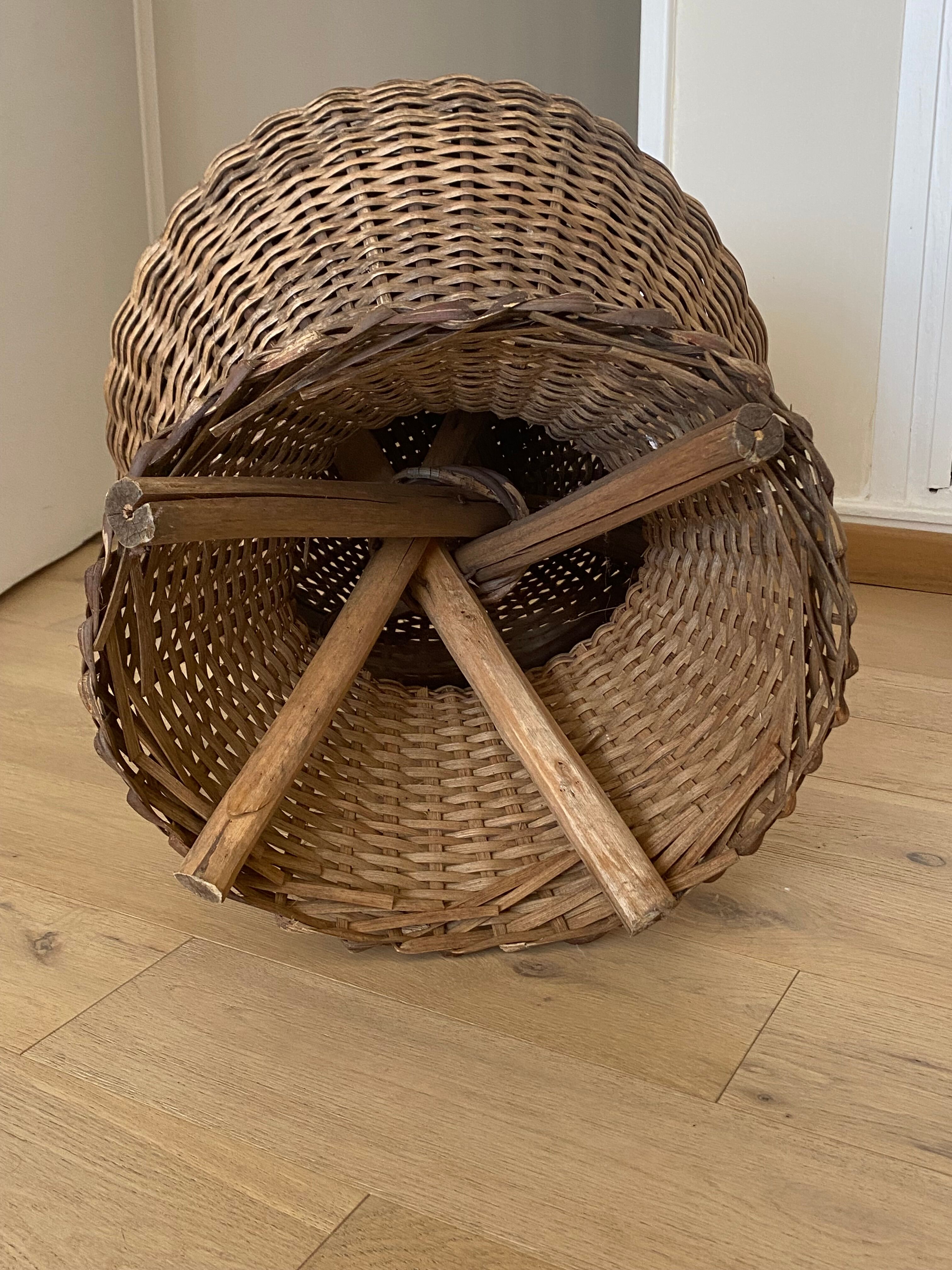 Tabouret tressé naturel osier
