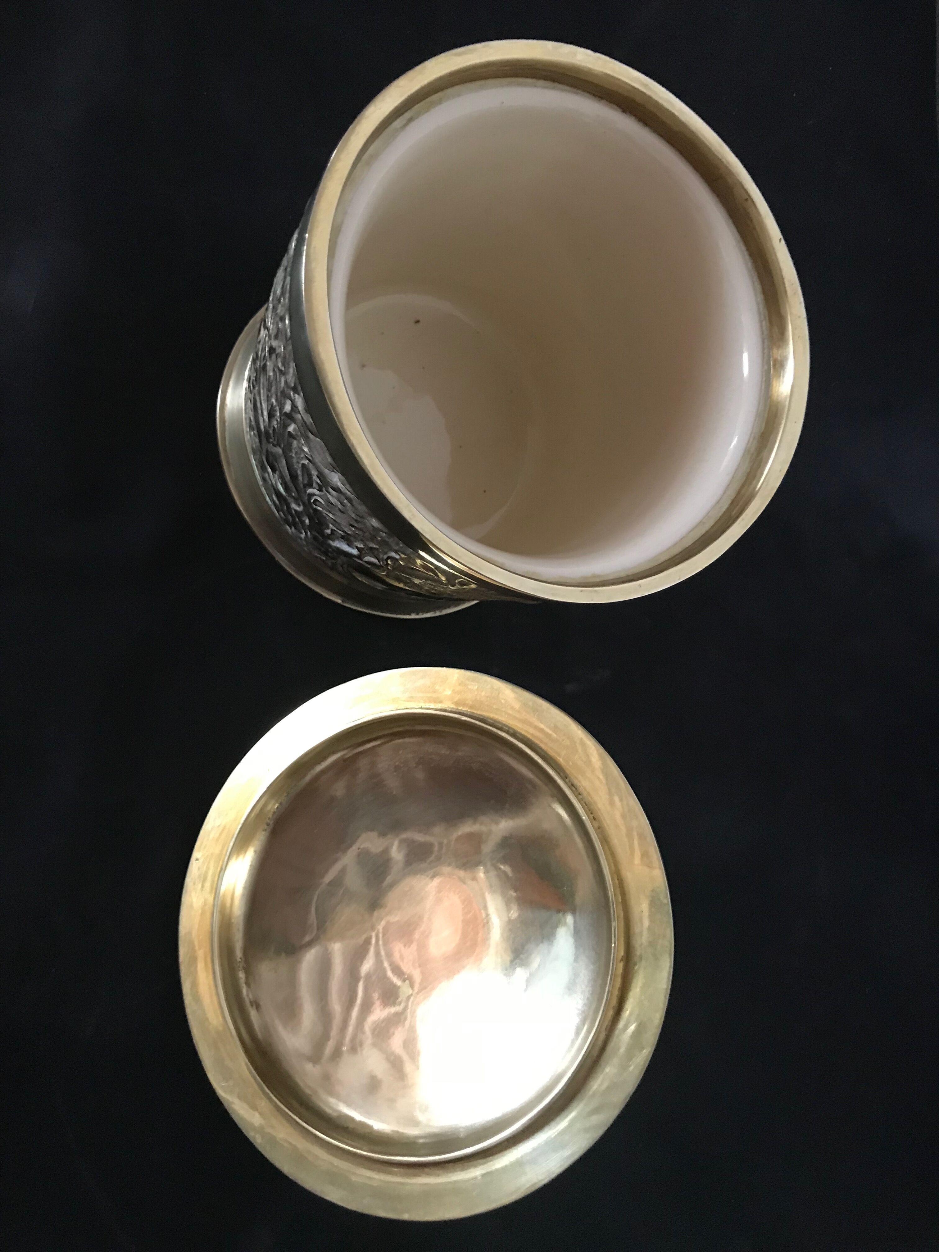 Max Le Verrier bronze tobacco pot