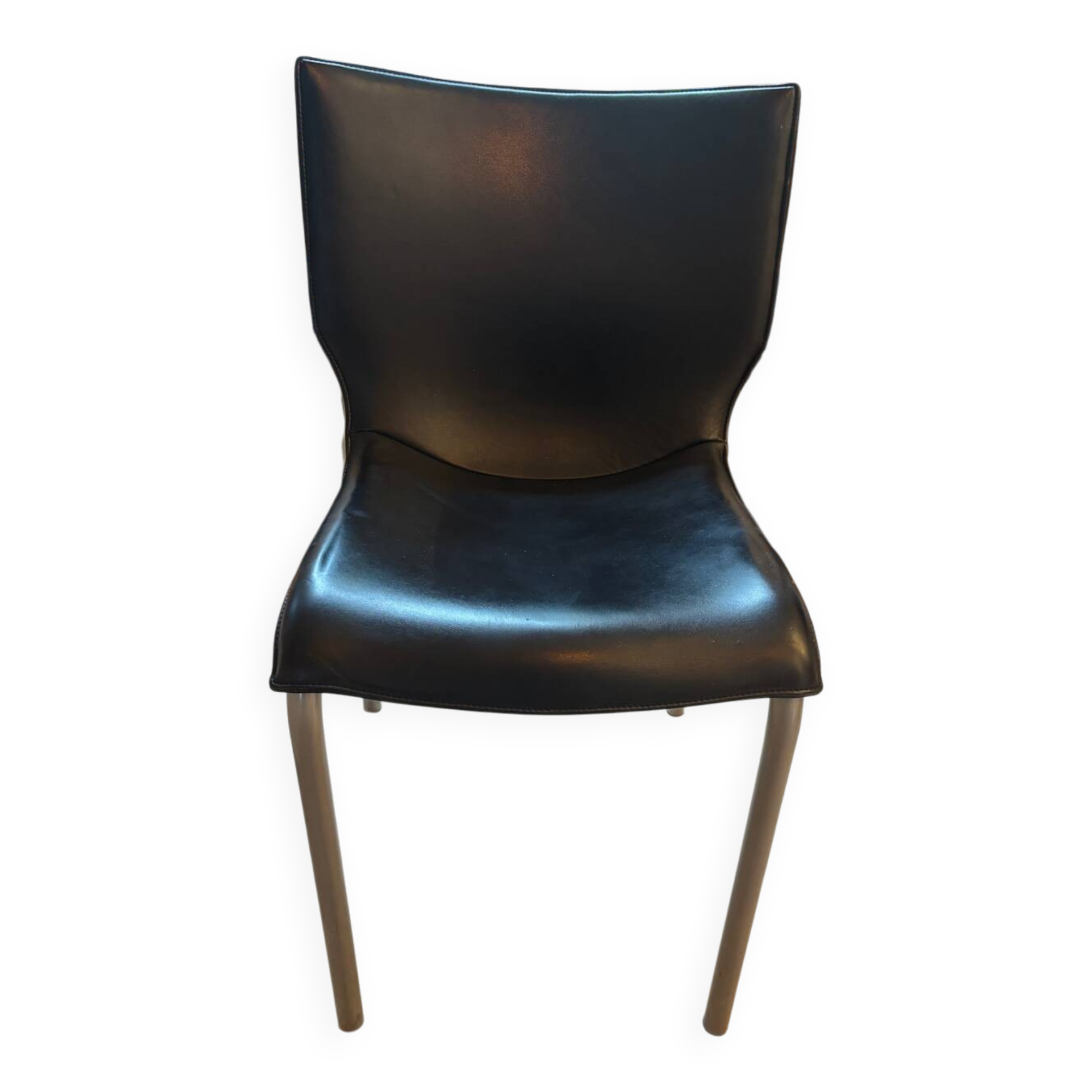 4 Philippe Starck Cheap Chic Leather chairs