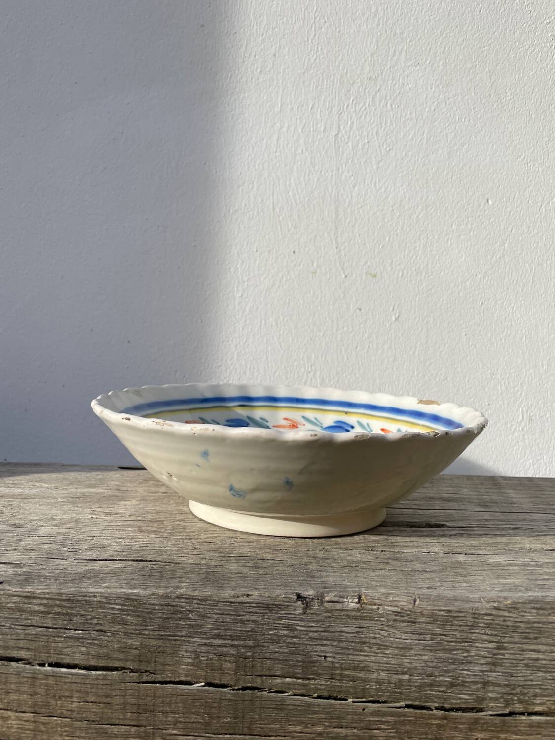 Quimper ceramic hanging collector's salad bowl