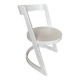 Old Baumann chair model Halfa white wood vintage 70s