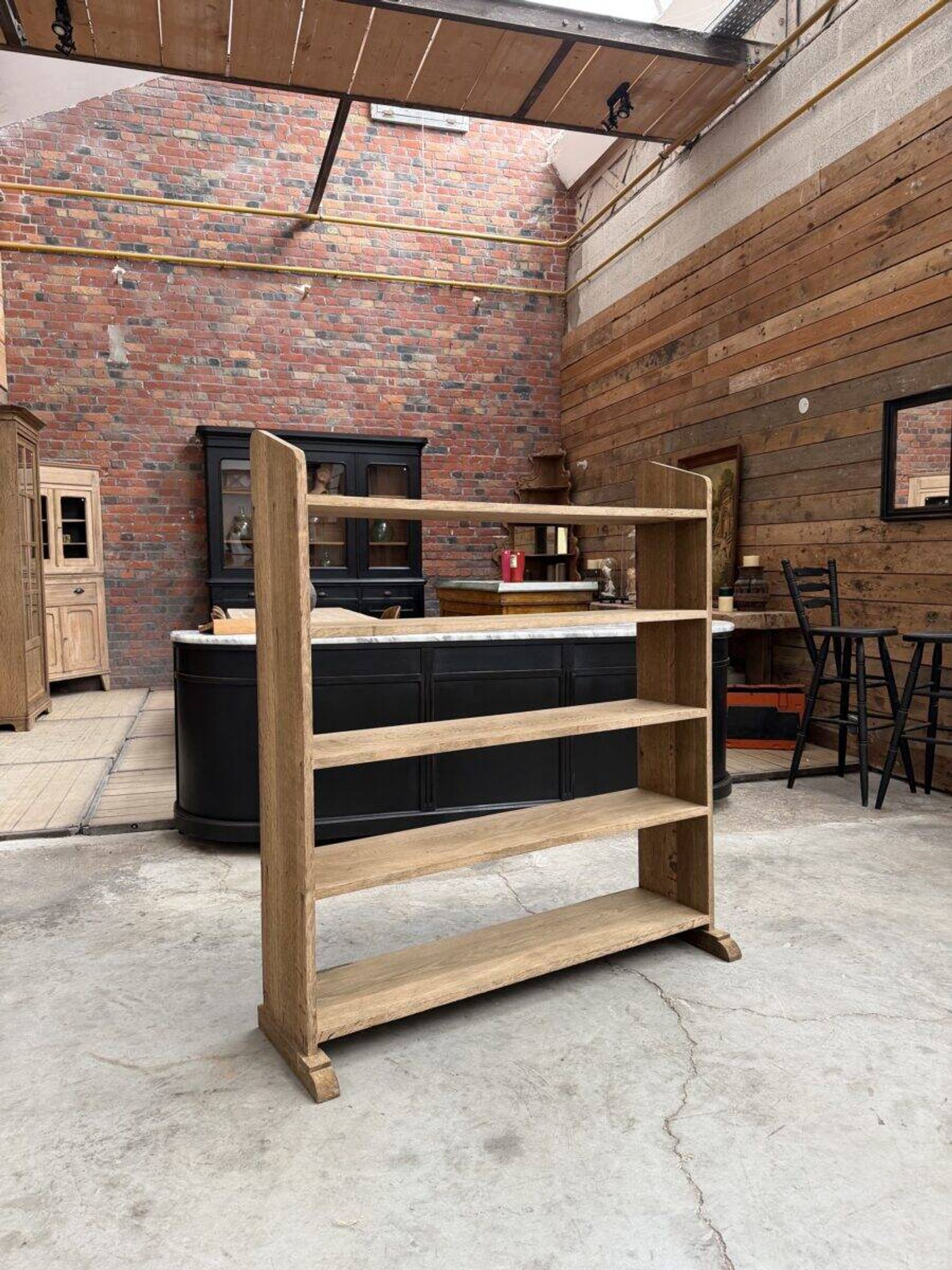 1950s oak shelf