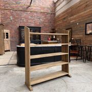 1950s oak shelf